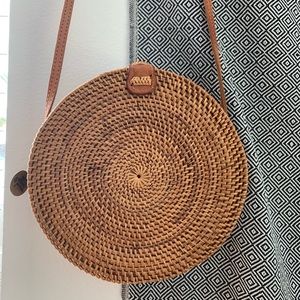 Ellen & James Round Rattan Bali Bag